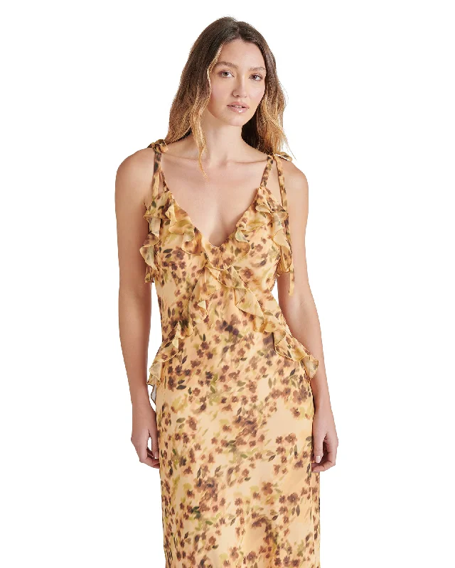 ADALINA DRESS FLORAL NATURAL MULTI