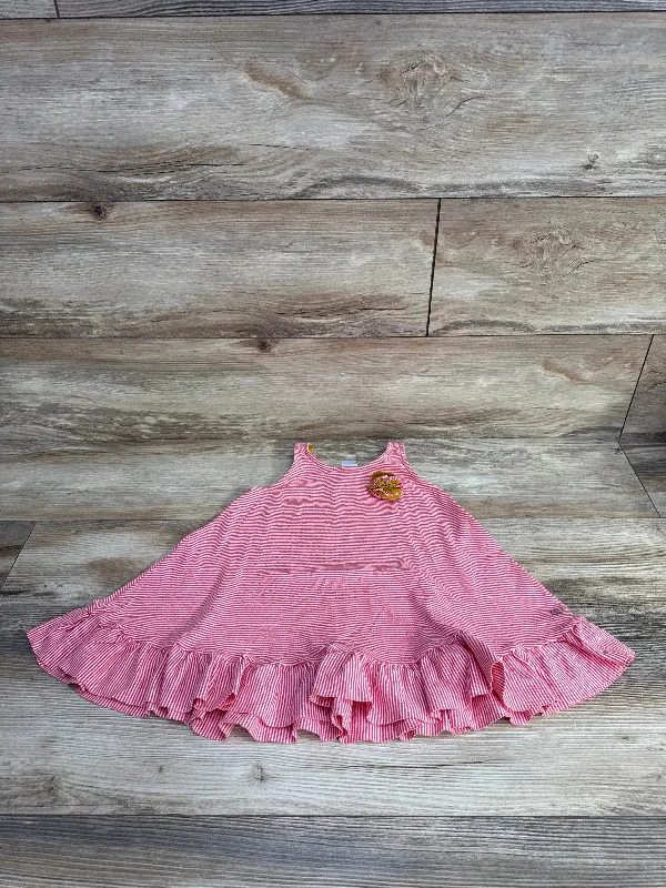 Petit Bateau Striped Flare Dress Red sz 4T