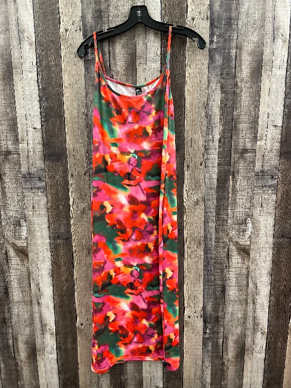 Dress Casual Midi By Shein In Multi-colored, Size: L