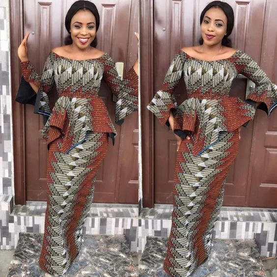 Ankara Print Long Dress