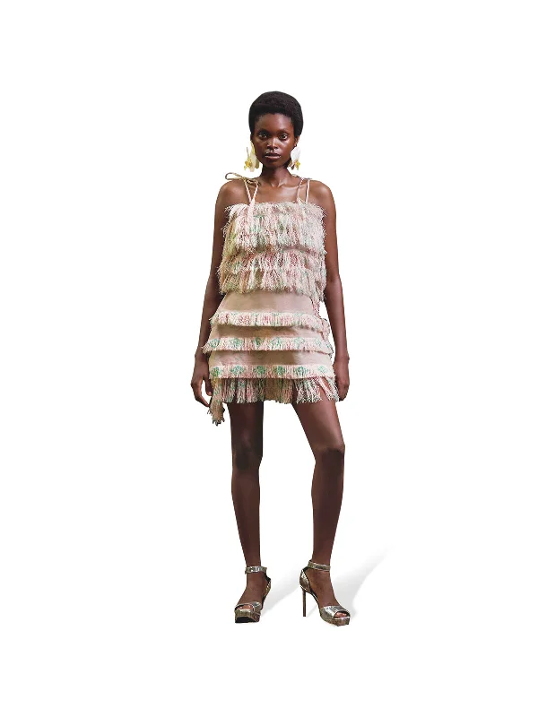 Beige Floral Zola Dress