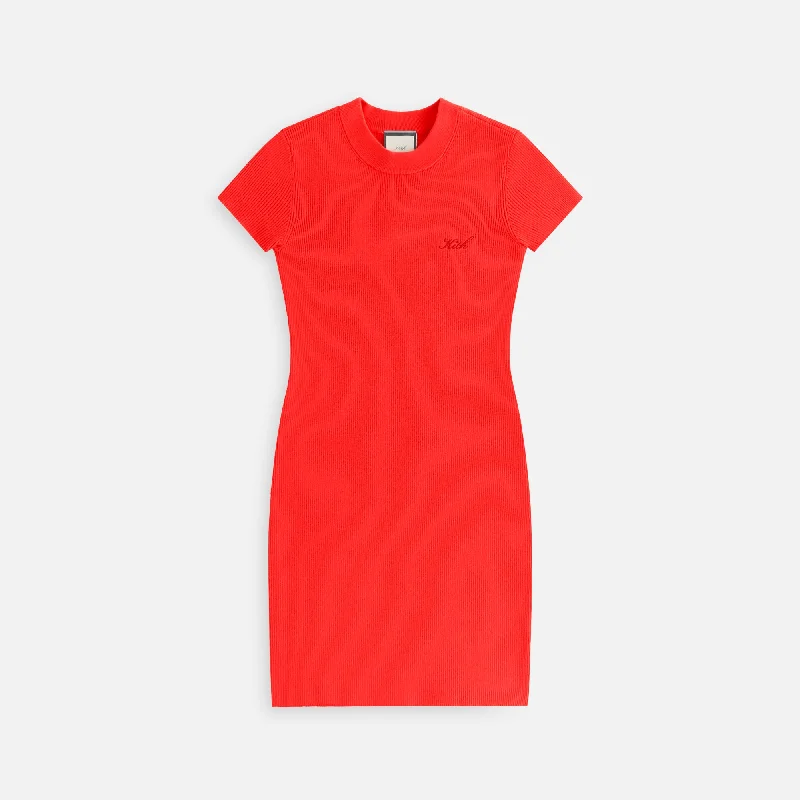 Kith Women Mulberry Rib Dress - Cinnabar