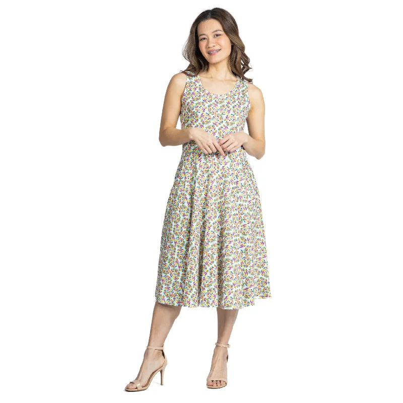 Coded Pi Sleeveless Twirl Dress