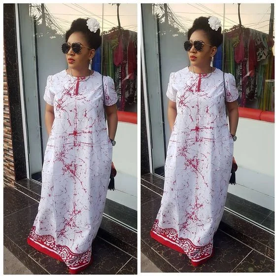 African Batik Long Dress