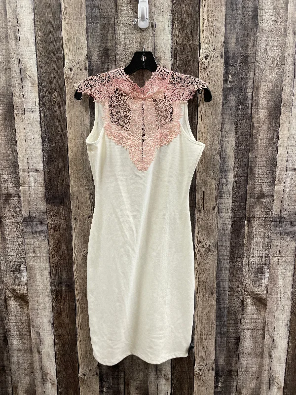 Dress Party Short By Body Central In Ivory, Size: M