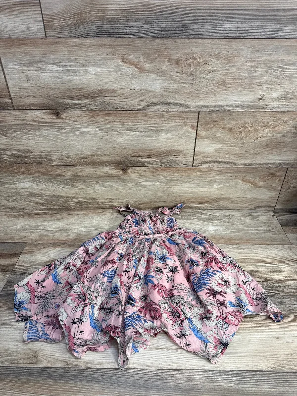 Tommy Bahama Floral Hanky Hem Dress Pink sz 4T