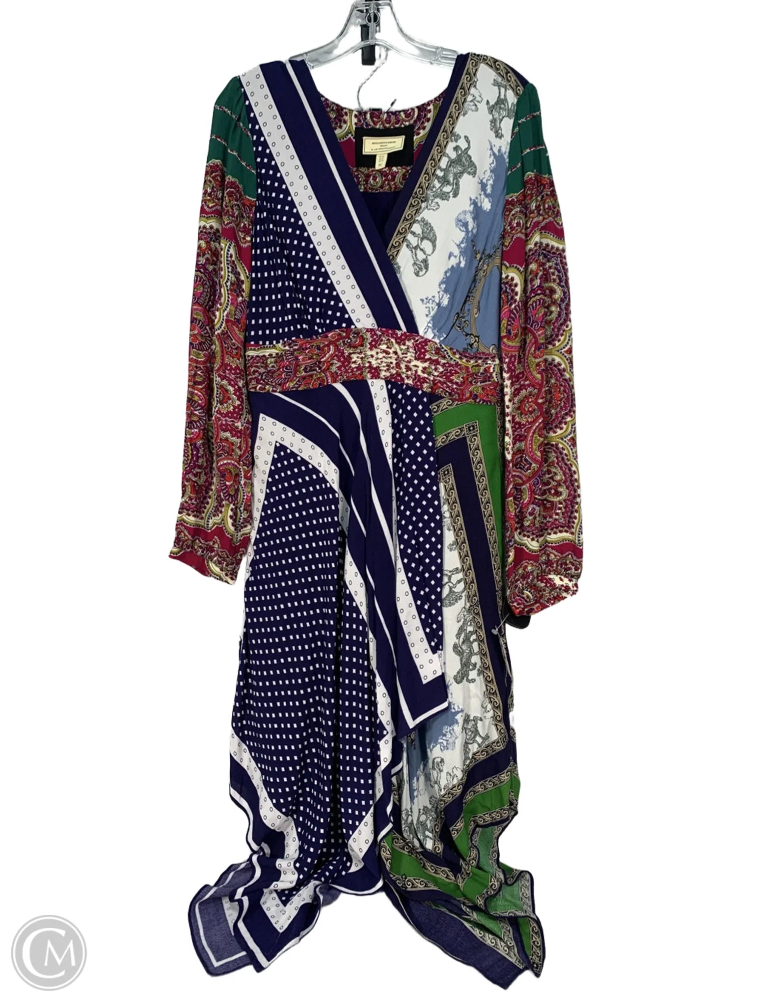 Dress Party Long By Moulinette Soeurs In Blue & White, Size: L