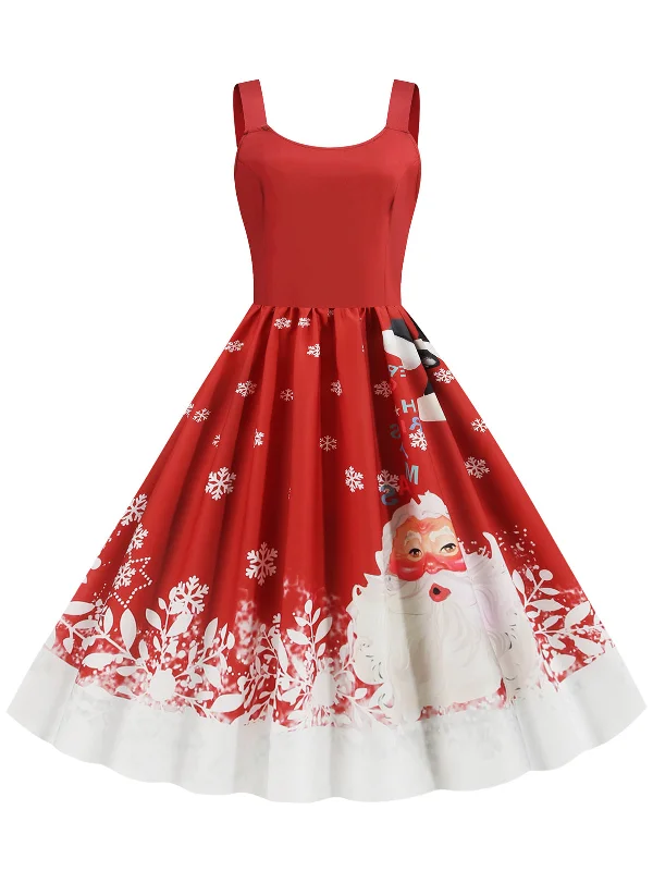 1950s Retro Christmas Santa Claus Swing Dress