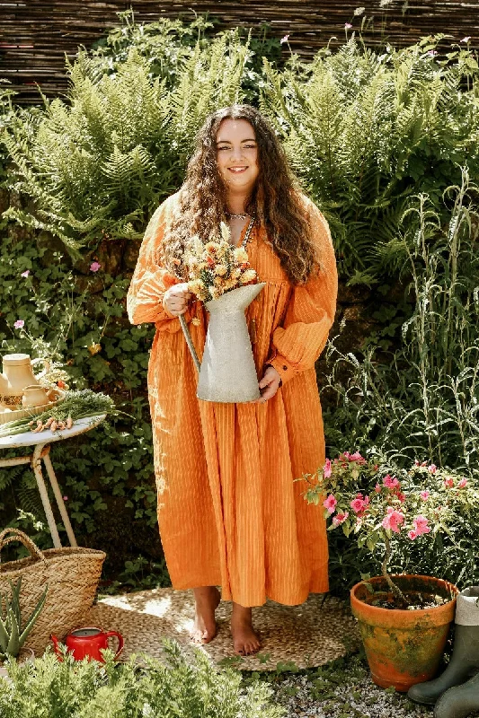25% OFF Khroma Primrose Dress in Antique Amber Indian Cotton