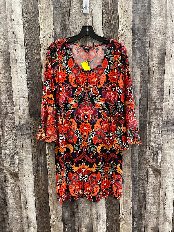Dress Casual Midi By Msk In Multi-colored, Size: Mp