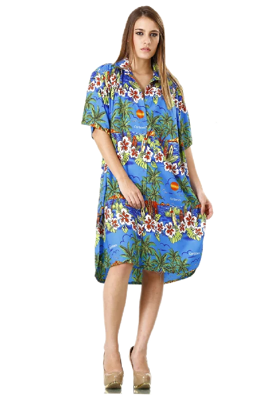 Ladies Beach Shirt Soft Silk Short Sleeve