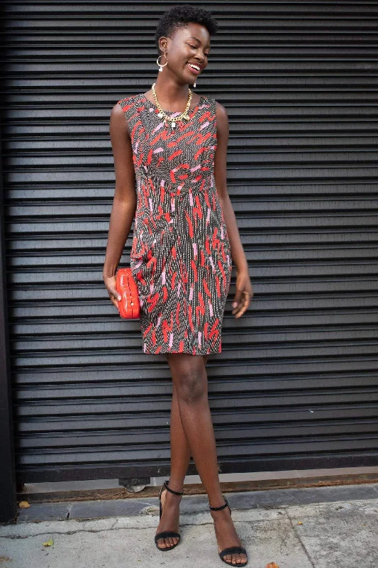 Thia Mini Dress - Lipstick Cozy Knit Mini Dress