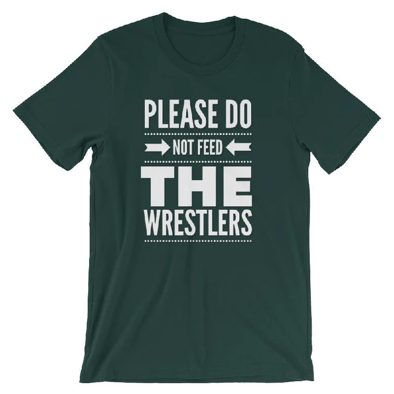 Do Not Feed the Wrestlers, Wrestling Coach T-Shirt Polka Dot Checkered Tartan