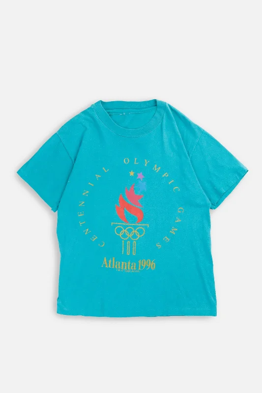 Vintage Atlanta Olympics 1996 Tee - S Satin Blend Silk Blend Wool Blend