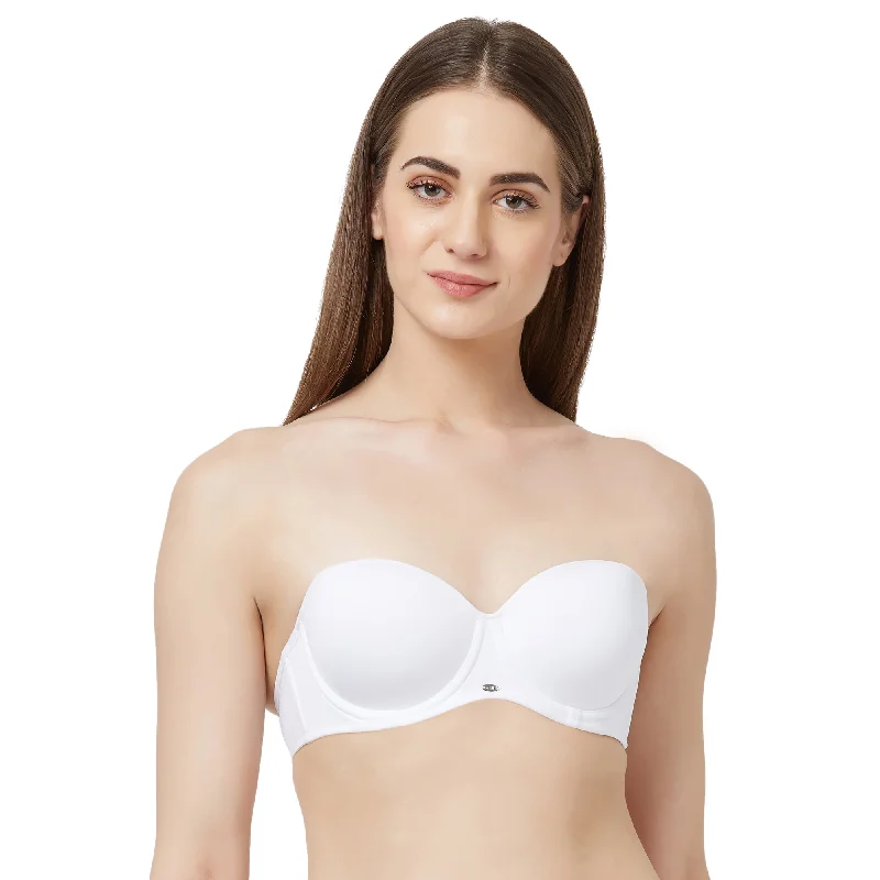 Medium Coverage Padded Wired Multiway Strapless Bra with Detachable Straps-FB-508A Sleek Sports Bra
