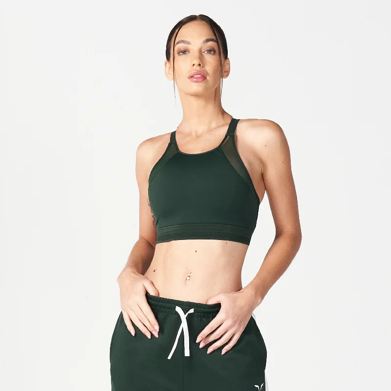 Core High Support Y Back Bra - Pine Grove Sporty Wireless Bra