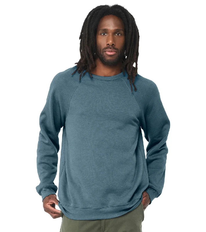 Bella + Canvas Unisex Sponge Fleece Crew Neck Sweatshirt Heather Deep Teal Hoodie with Typography Text Message