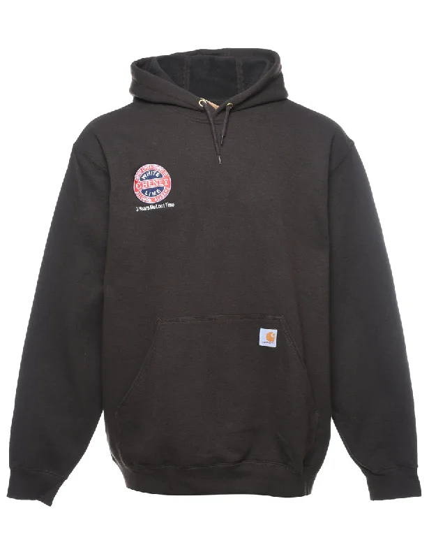 Carhartt Printed Hoodie - XL Hoodie with Patch Decorative Personalized