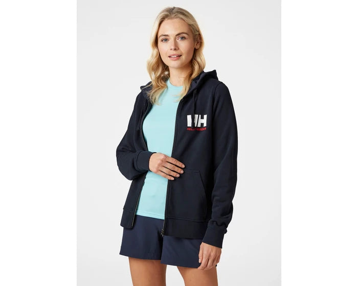 Helly Hansen Women’s Logo Full Zip Hoodie Hoodie with Metallic Shiny Futuristic