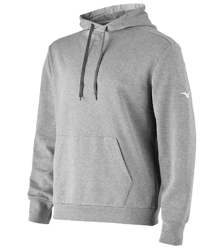 Mizuno Youth Challenger Hoodie Heathered Grey Hoodie with Slit Hem Functional Movement