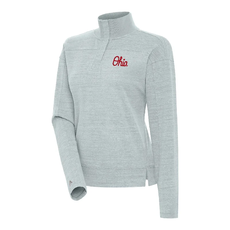 Ladies Ohio State Buckeyes Script Logo Jacket Knit Fabric Woven Fabric Fleece Fabric