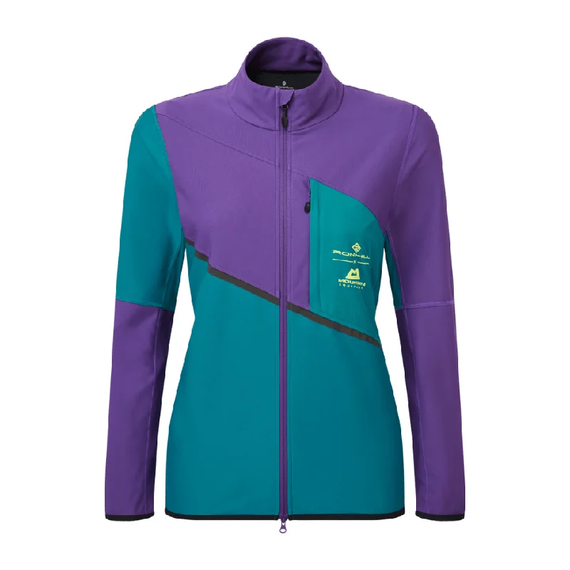 Ronhill Women's Tech Gore-Tex Windstopper Jacket in Marine/Regal Purple AW24 Chenille Jacket Brocade Jacket Lace Jacket