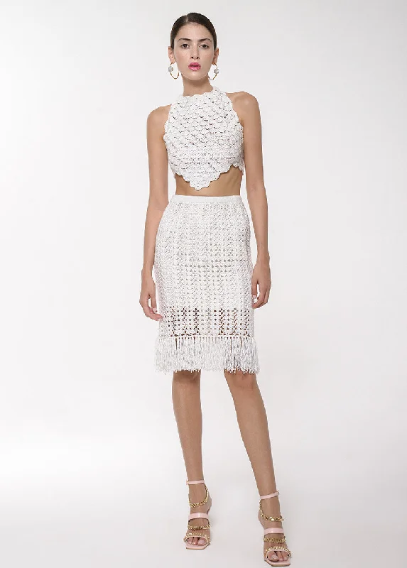 SEA FOAM SKIRT cashmere skirt rich