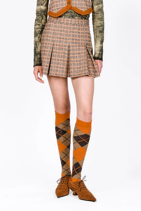 Londonderry Knit Mini Skirt cashmere skirt fine