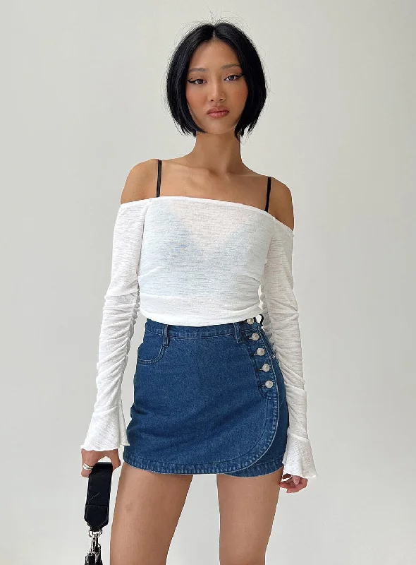 Moda Skort Dark Wash Denim denim skirt fashionable