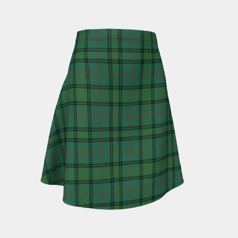 Ross Hunting Ancient Tartan Flared Skirt wool skirt thick